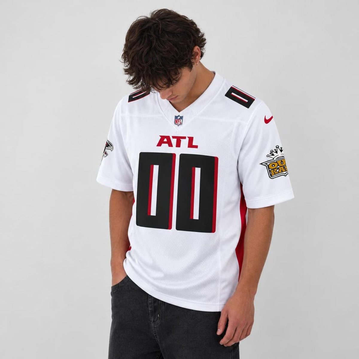 Atl 00 Black Red Football Jersey - 6