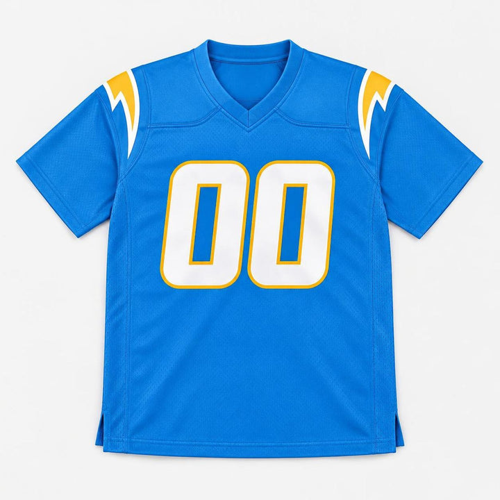 Powder Blue Bolt Football Jersey – Custom Name and Number