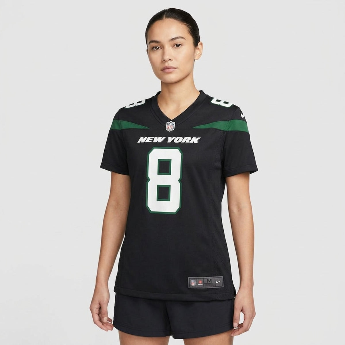 Rodgers 8 New York Black Football Jersey - 5