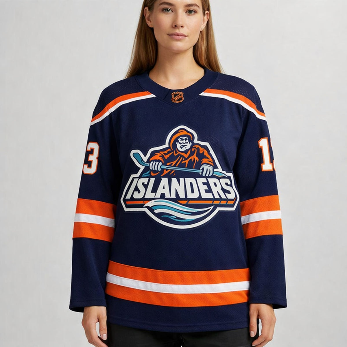 Barzal 13 Islanders Navy Hockey Jersey - 5