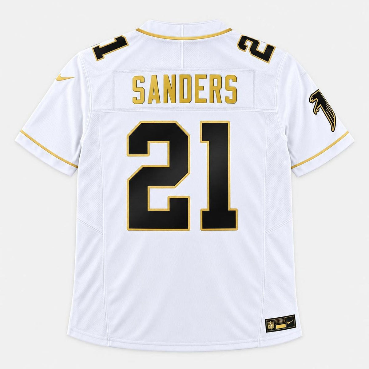 Sanders 21 Atlanta White Football Jersey - 6