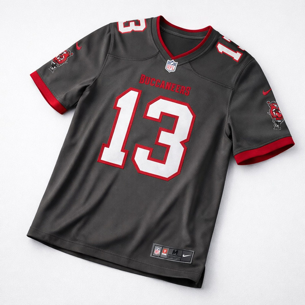 Evans 13 Tampa Bay Pewter Football Jersey - 3