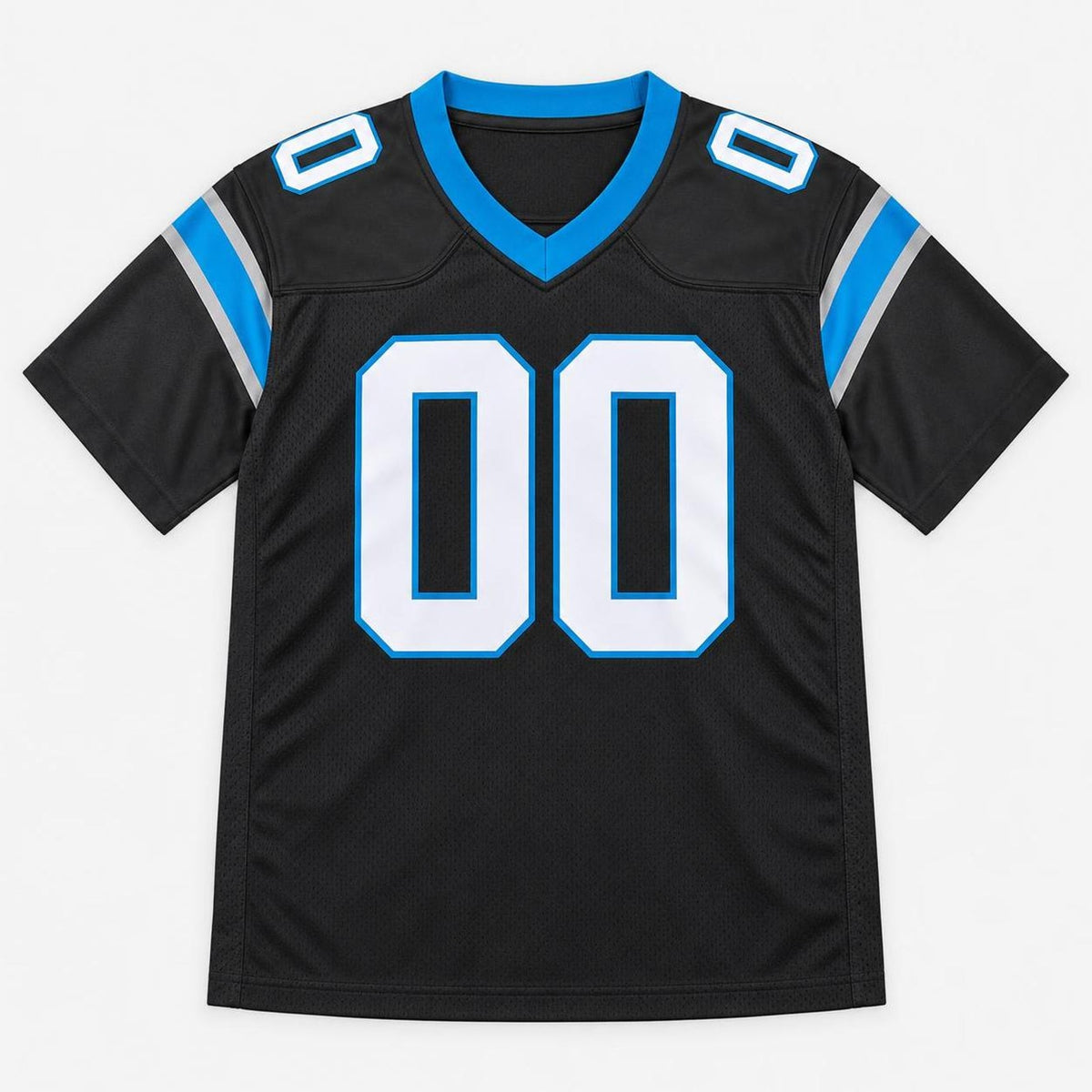 Black Blue Football Jersey - Custom Name and Number - 1