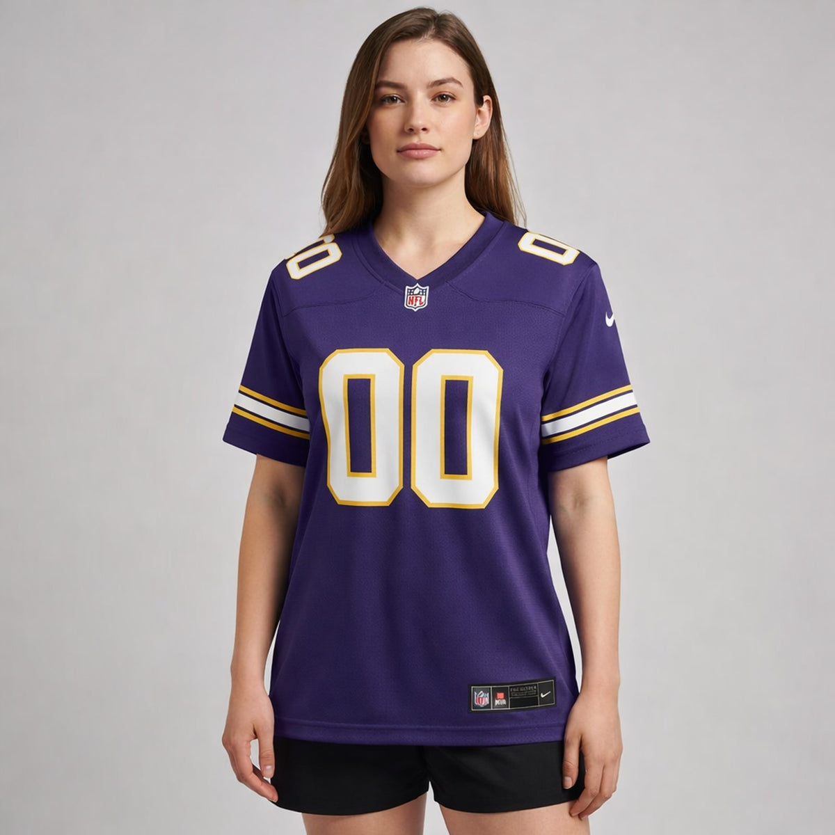 Minnesota Purple Custom Football Jersey 00 - 5