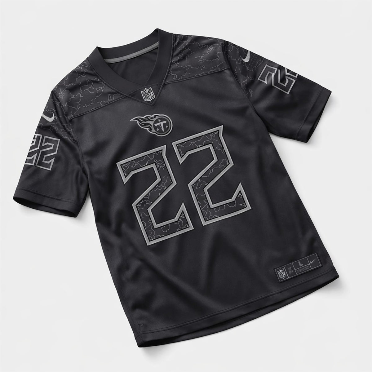 Henry 22 Tennessee Black Football Jersey - 3