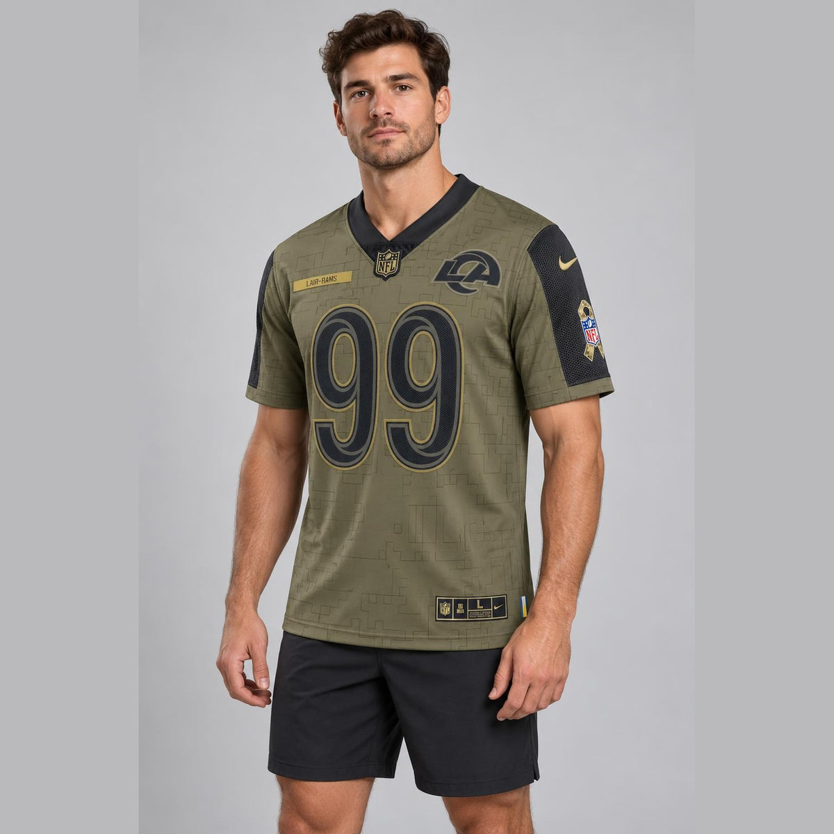 Donald 99 Los Angeles Olive Football Jersey - 4