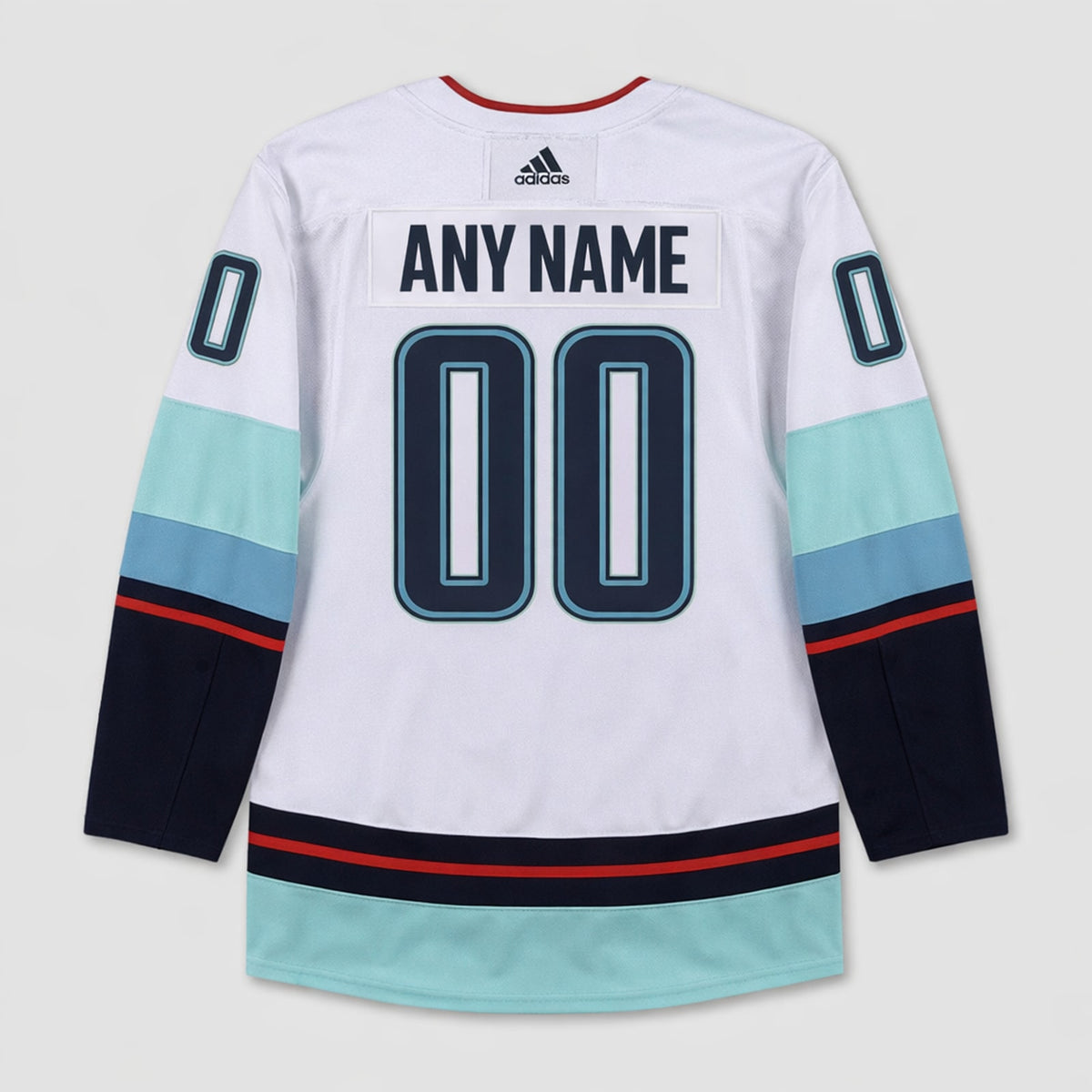 Seattle Kraken Any Name 00 White Hockey Jersey - 2