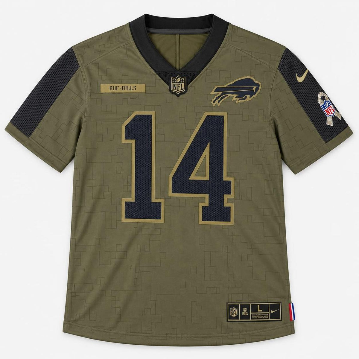 Diggs 14 Buffalo Olive Football Jersey - 1