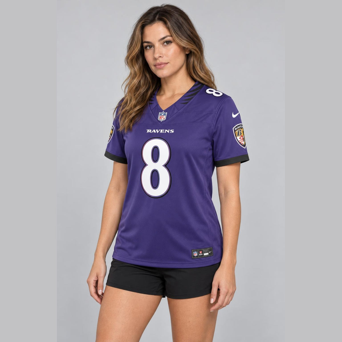 Jackson 8 Purple Football Jersey - 4