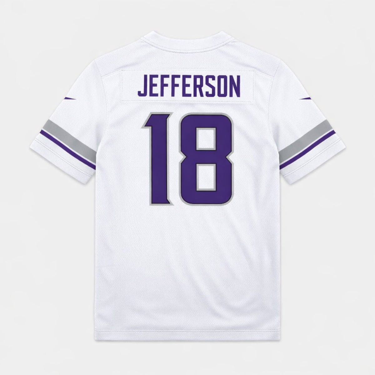 Jefferson 18 Vikings White Football Jersey - 2