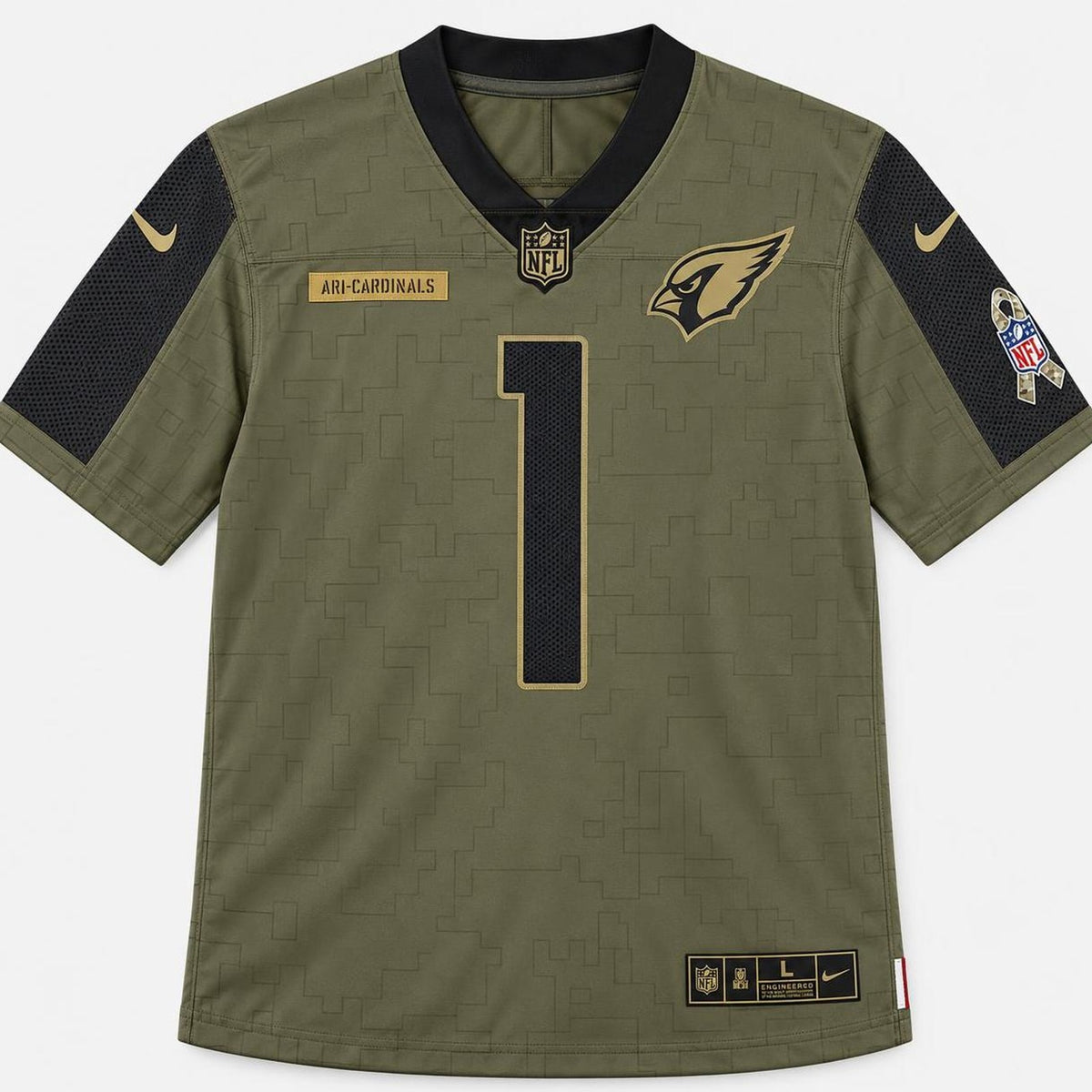 Watt 99 Cardinals Military Camo Football Jersey - 1