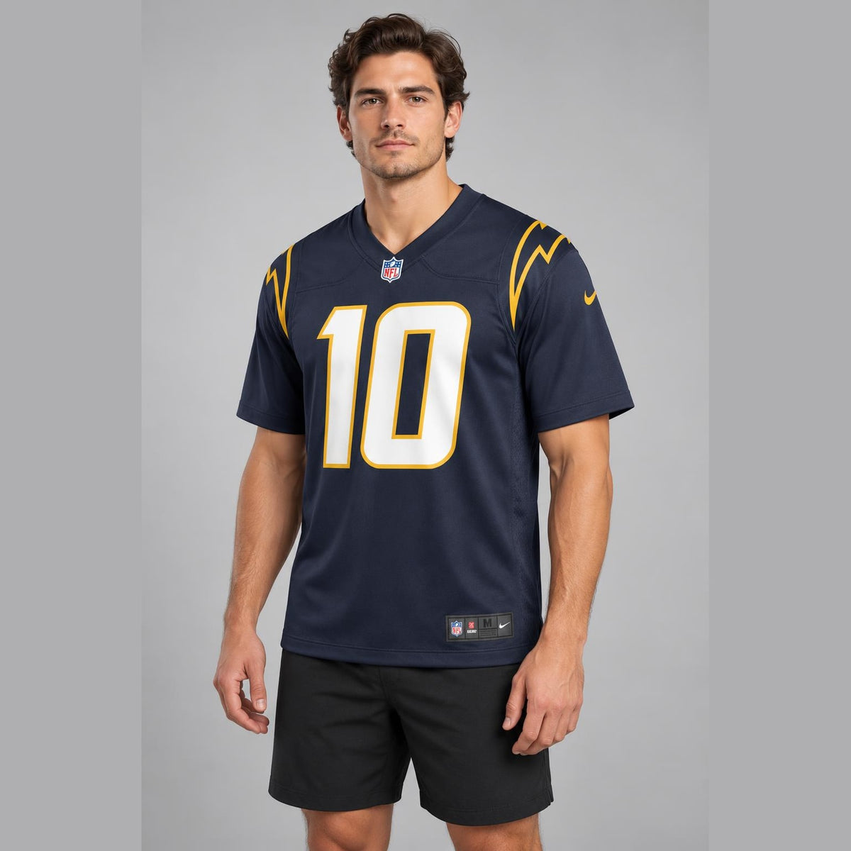 Herbert 10 Navy Football Jersey - 4
