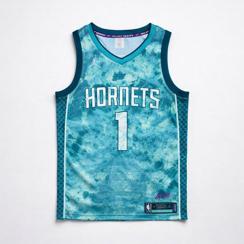 Ball 1 Hornets Tie-Dye Basketball Jersey - 1