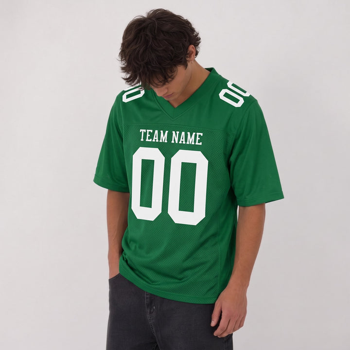 Kelly Green Classic Football Jersey – Custom Name and Number