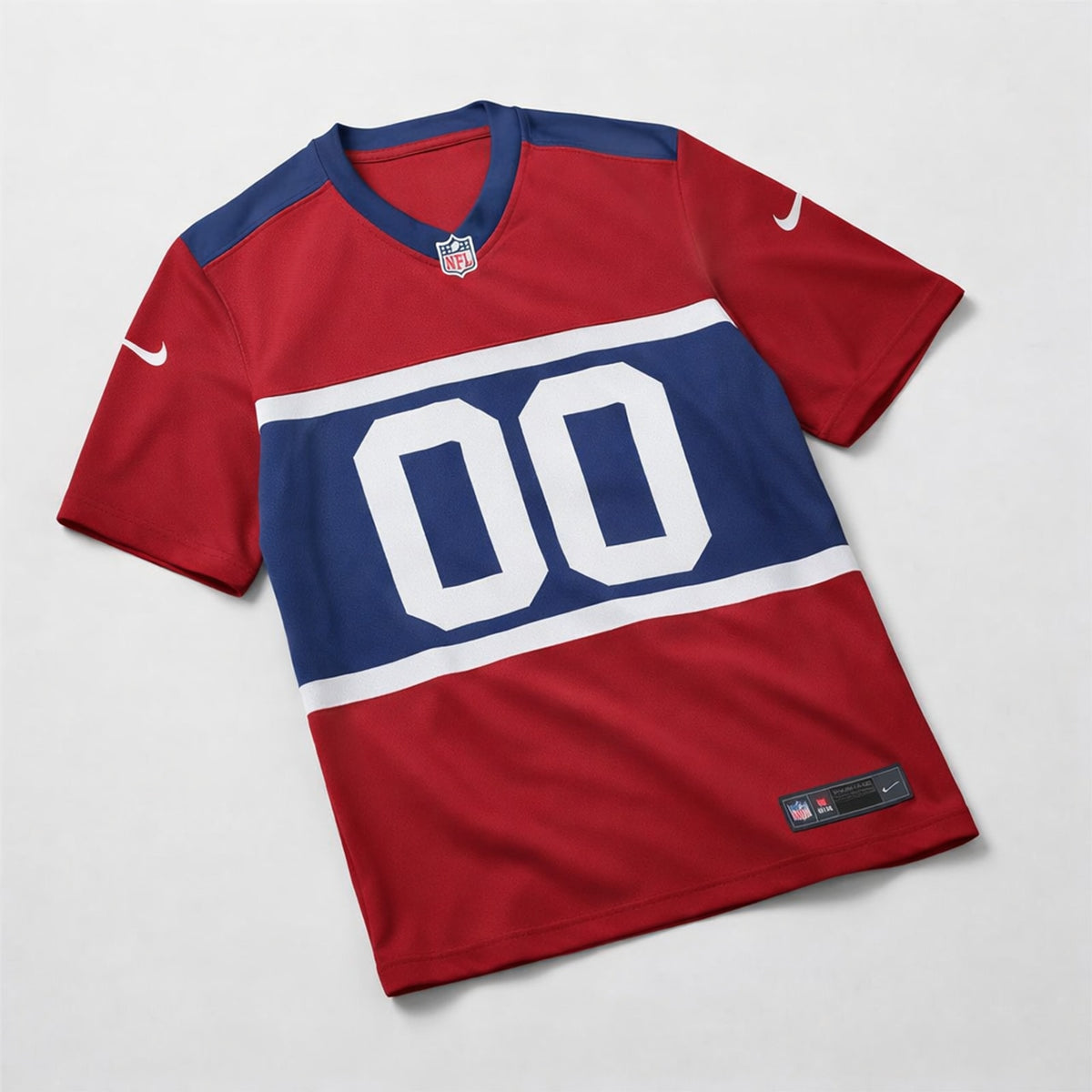 Red Blue Custom Football Jersey – Name and Number - 3