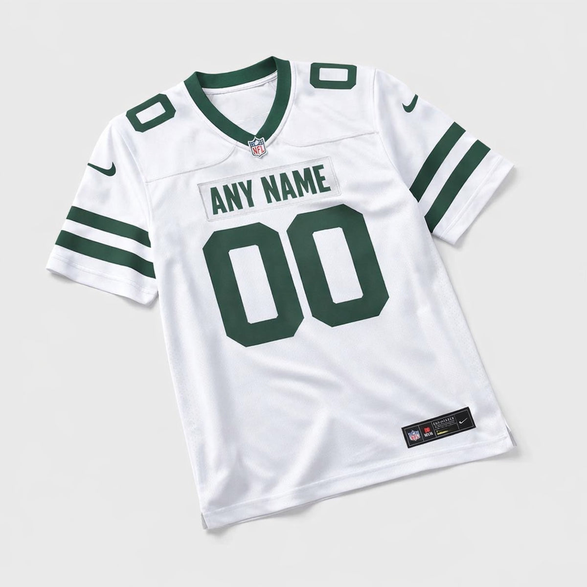 White Green Football Jersey – Custom Name and Number - 3