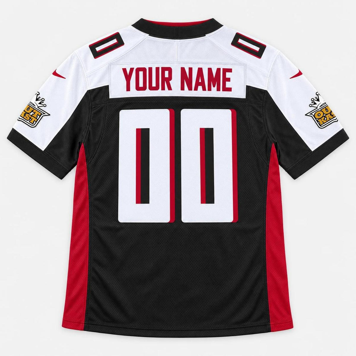 Atl 00 Black Red Football Jersey - 10