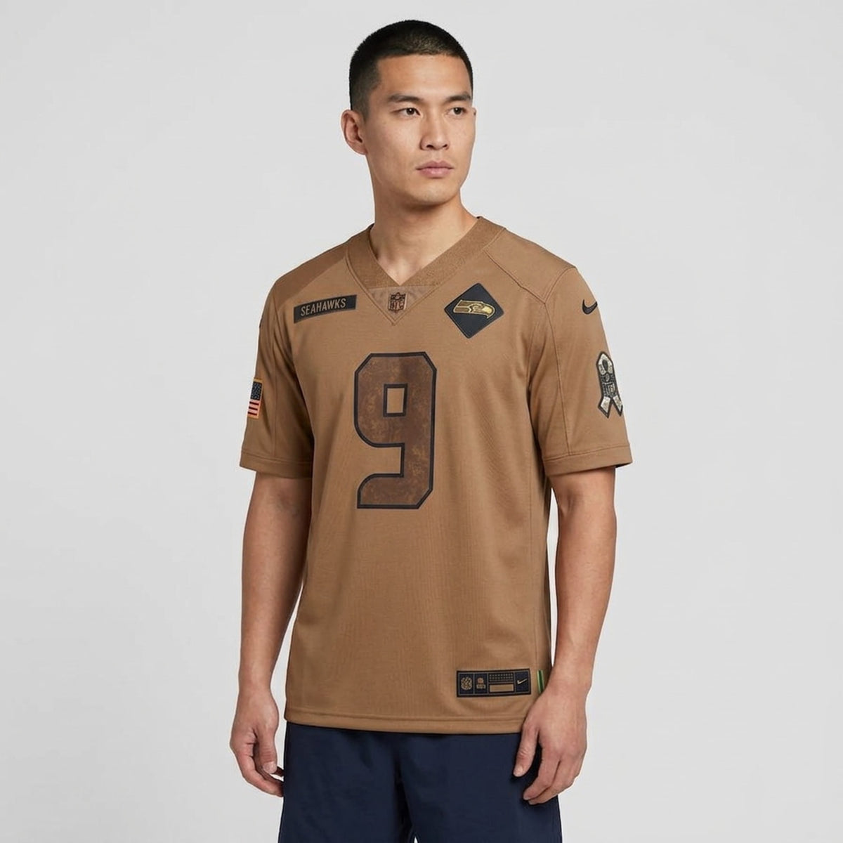 Walker Iii 9 Seattle Football Jersey Brown - 4