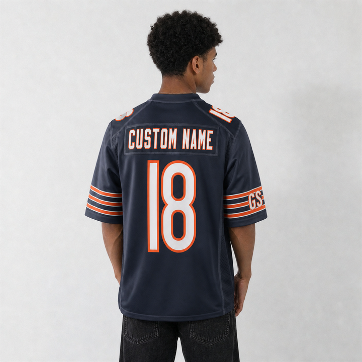CHI Navy Football Jersey Williams Number 18 Custom Name and Number