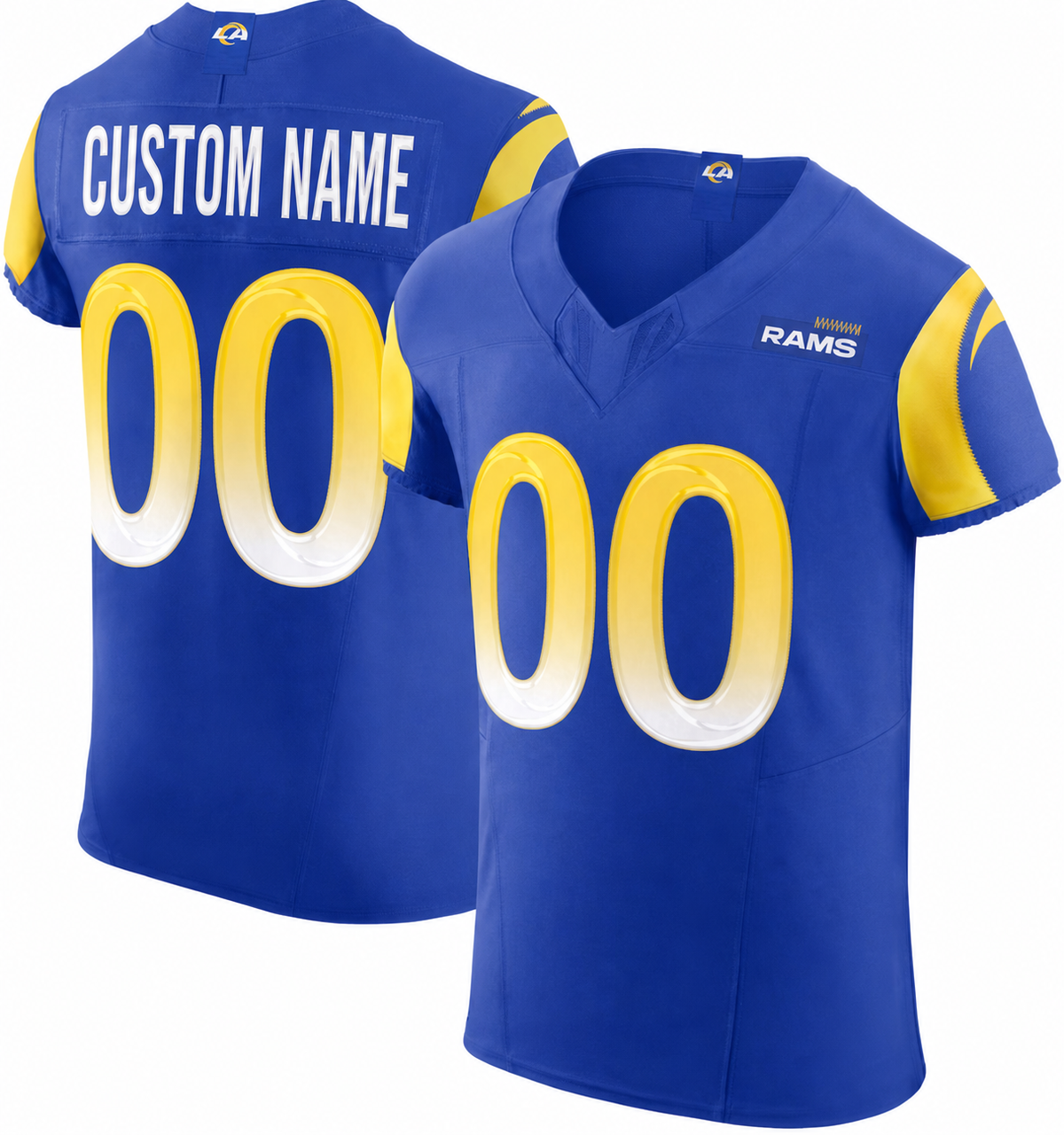 LAR Blue Football Jersey Number 00 Custom Name and Number