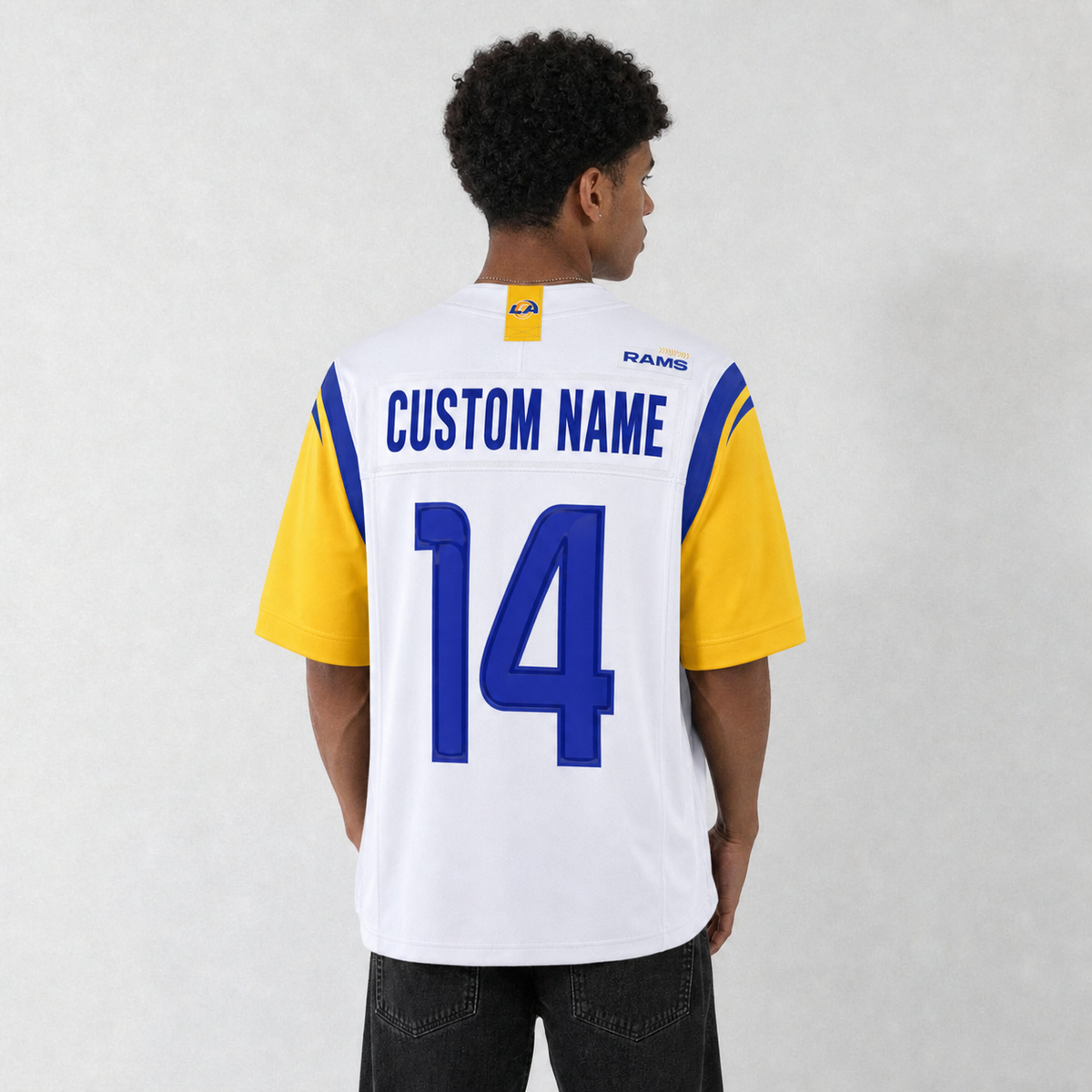 LAR White Football Jersey Number 14 Custom Name and Number