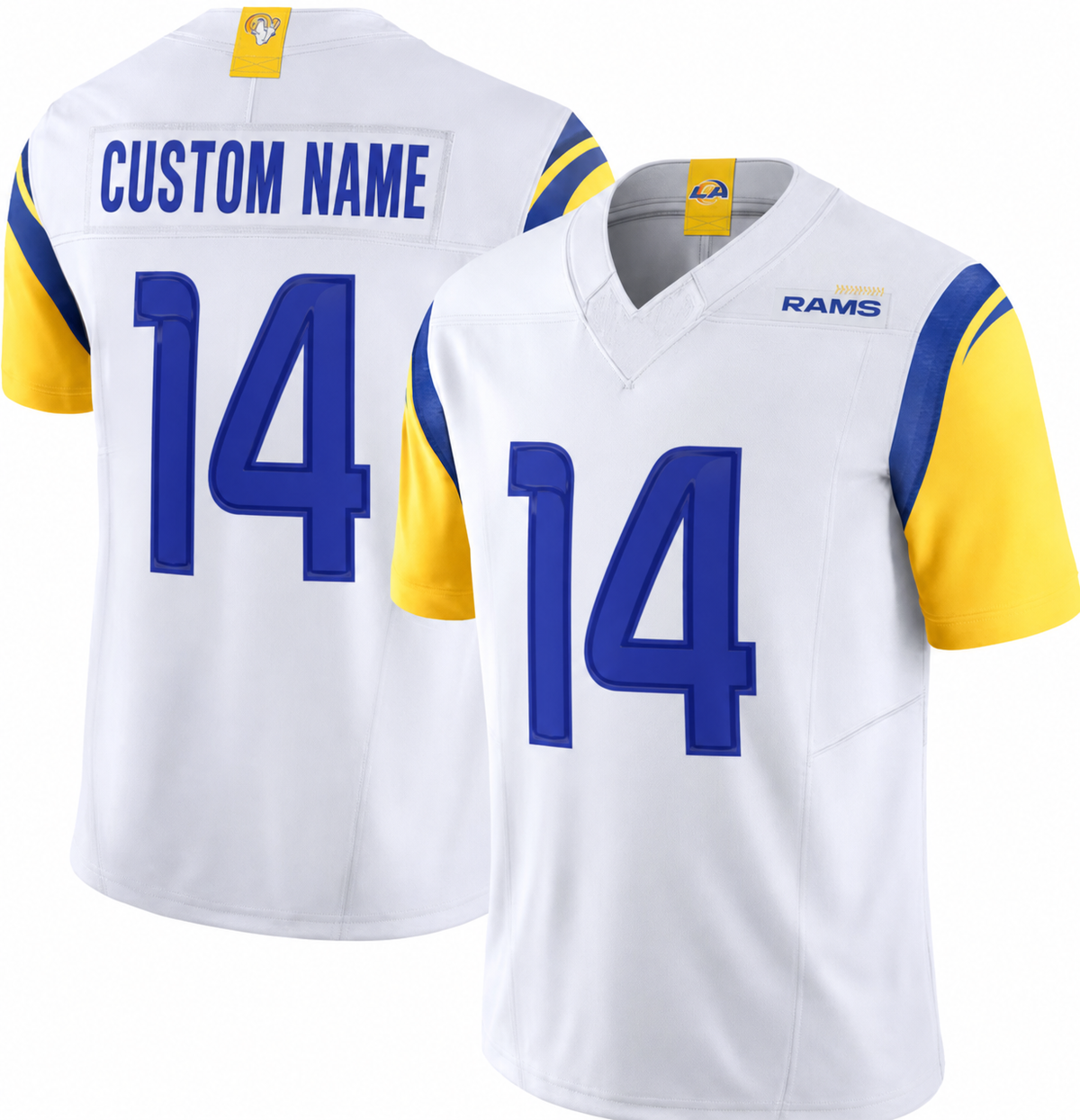 LAR White Football Jersey Number 14 Custom Name and Number