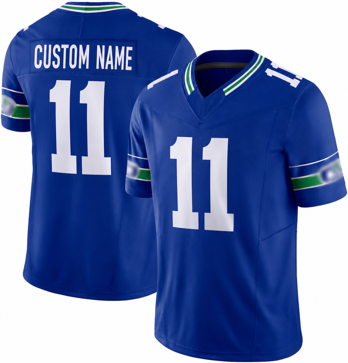 SEA Blue Football Jersey Number 11 Custom Name and Number