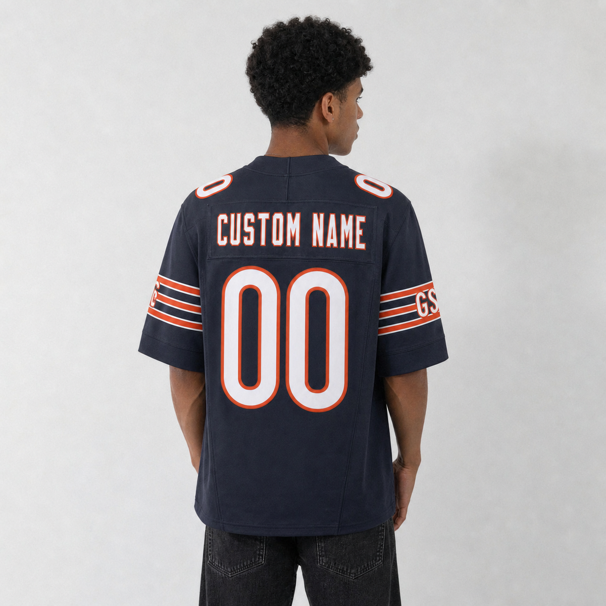 CHI Navy Football Jersey Number 00 Custom Name and Number