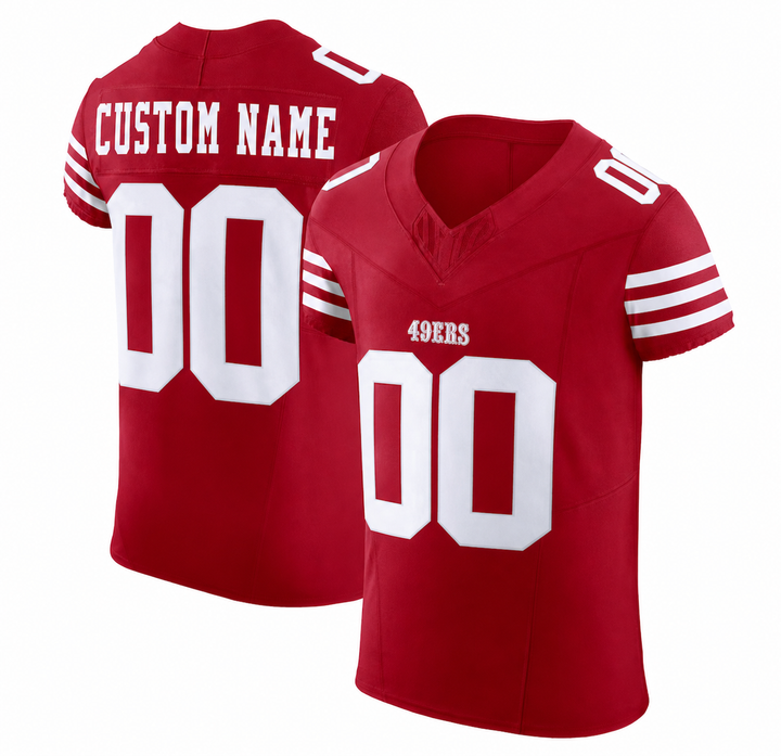 SF Red Football Jersey Number 00 Custom Name and Number