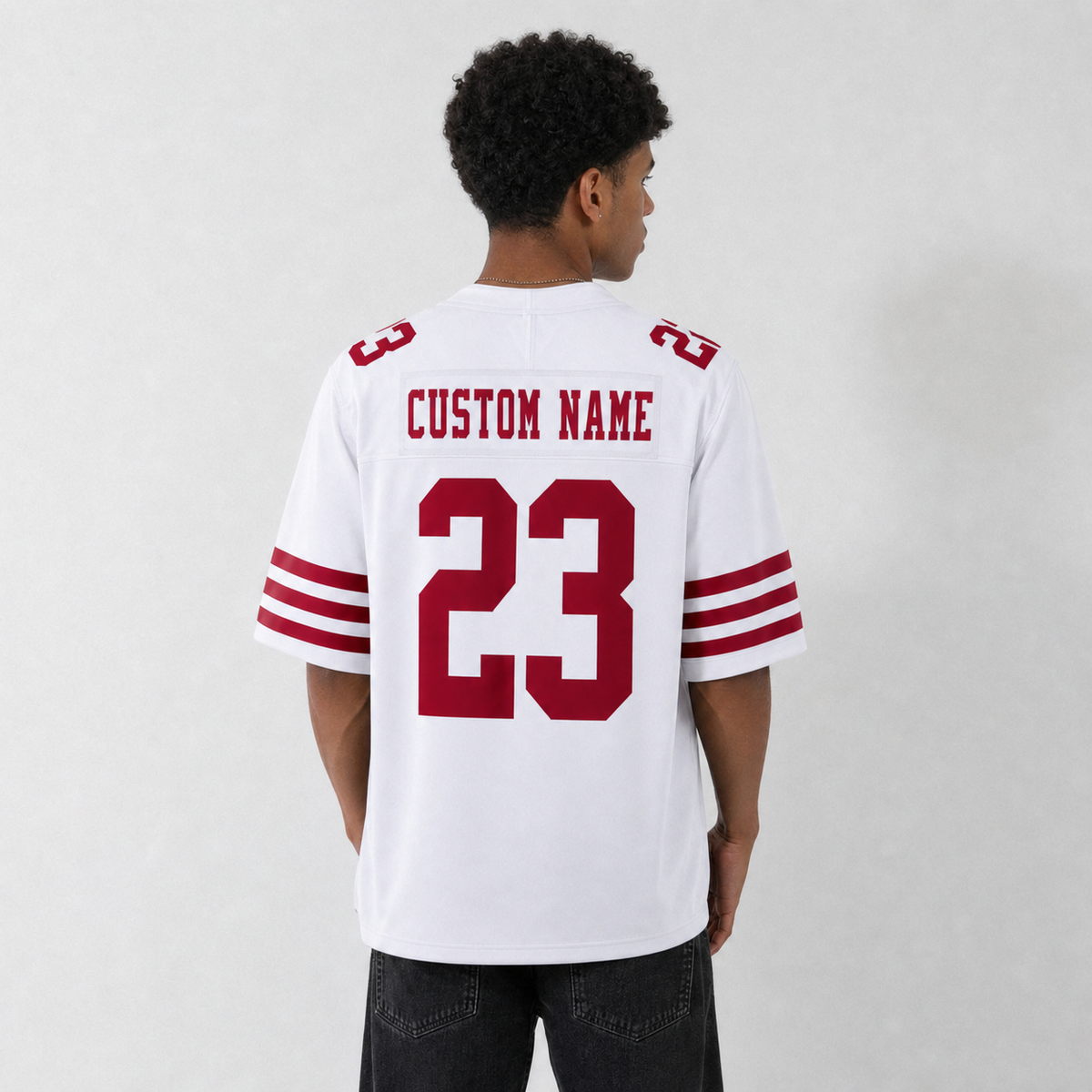 SF White Football Jersey Number 23 Custom Name and Number