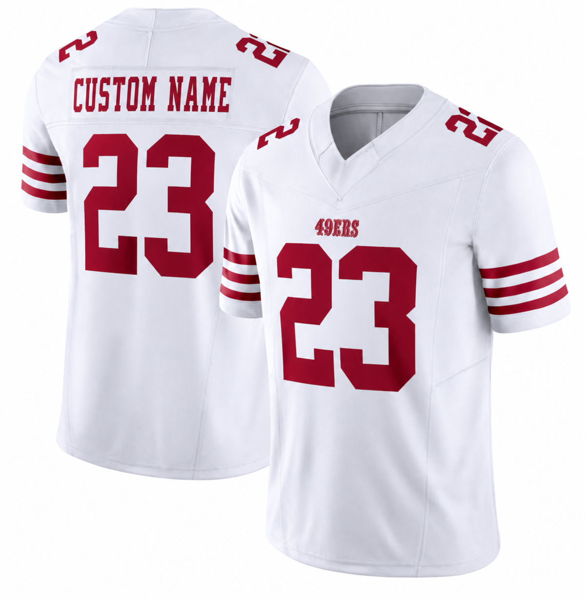 SF White Football Jersey Number 23 Custom Name and Number