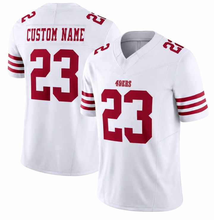 SF White Football Jersey Number 23 Custom Name and Number