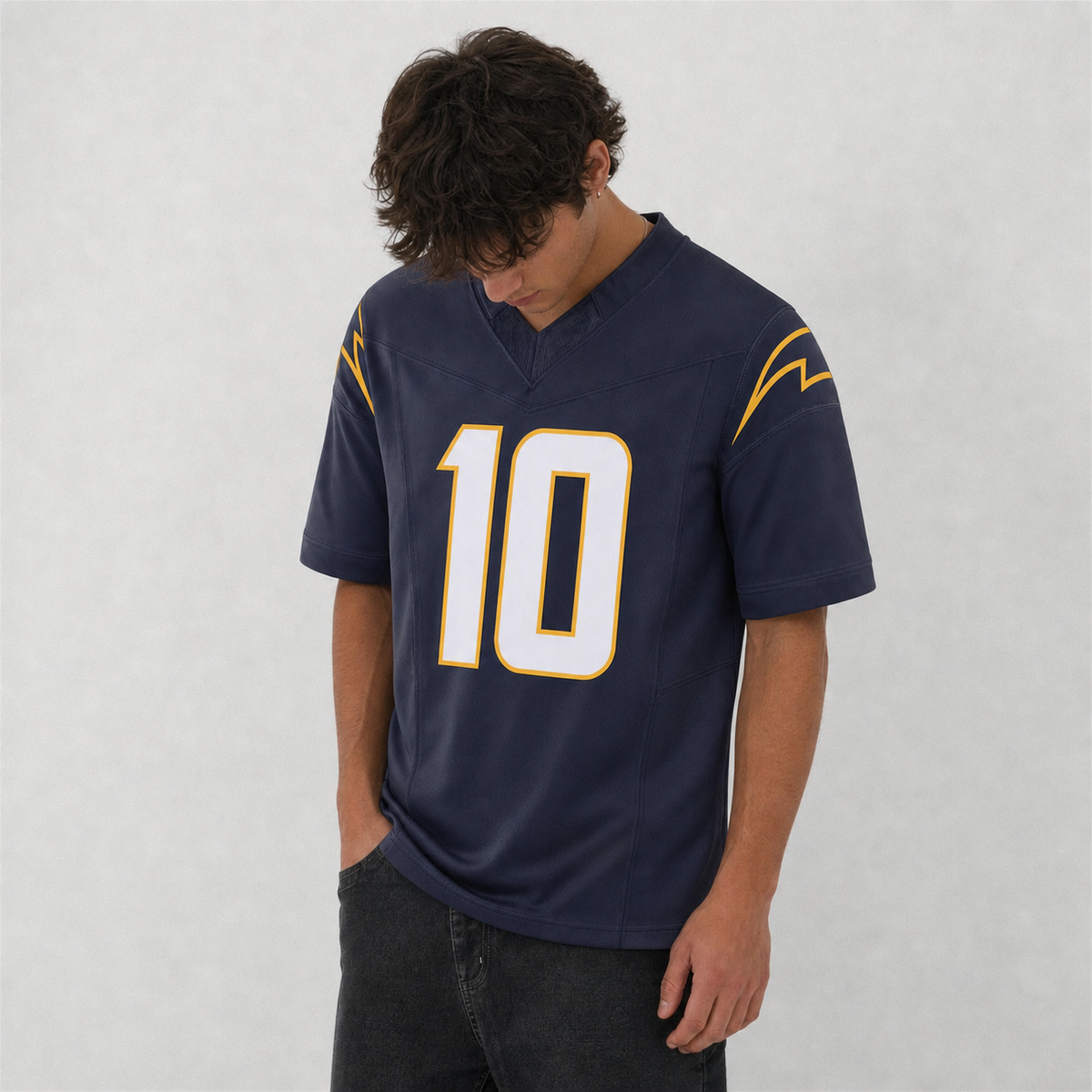 LAC Navy Football Jersey Number 10 Custom Name and Number
