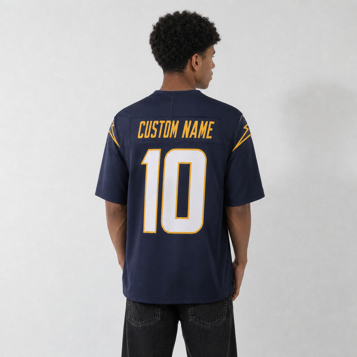 LAC Navy Football Jersey Number 10 Custom Name and Number