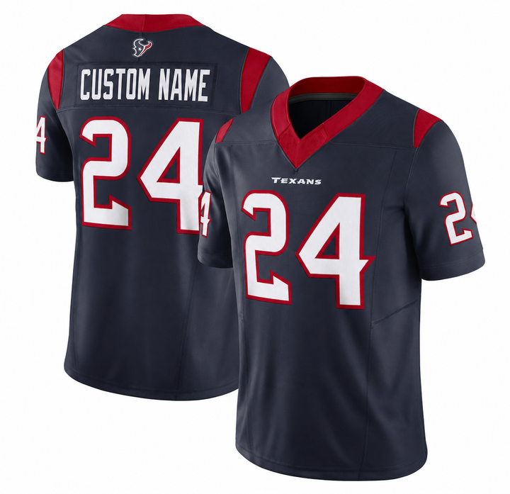 HOU Navy Football Jersey Number 24 Custom Name and Number
