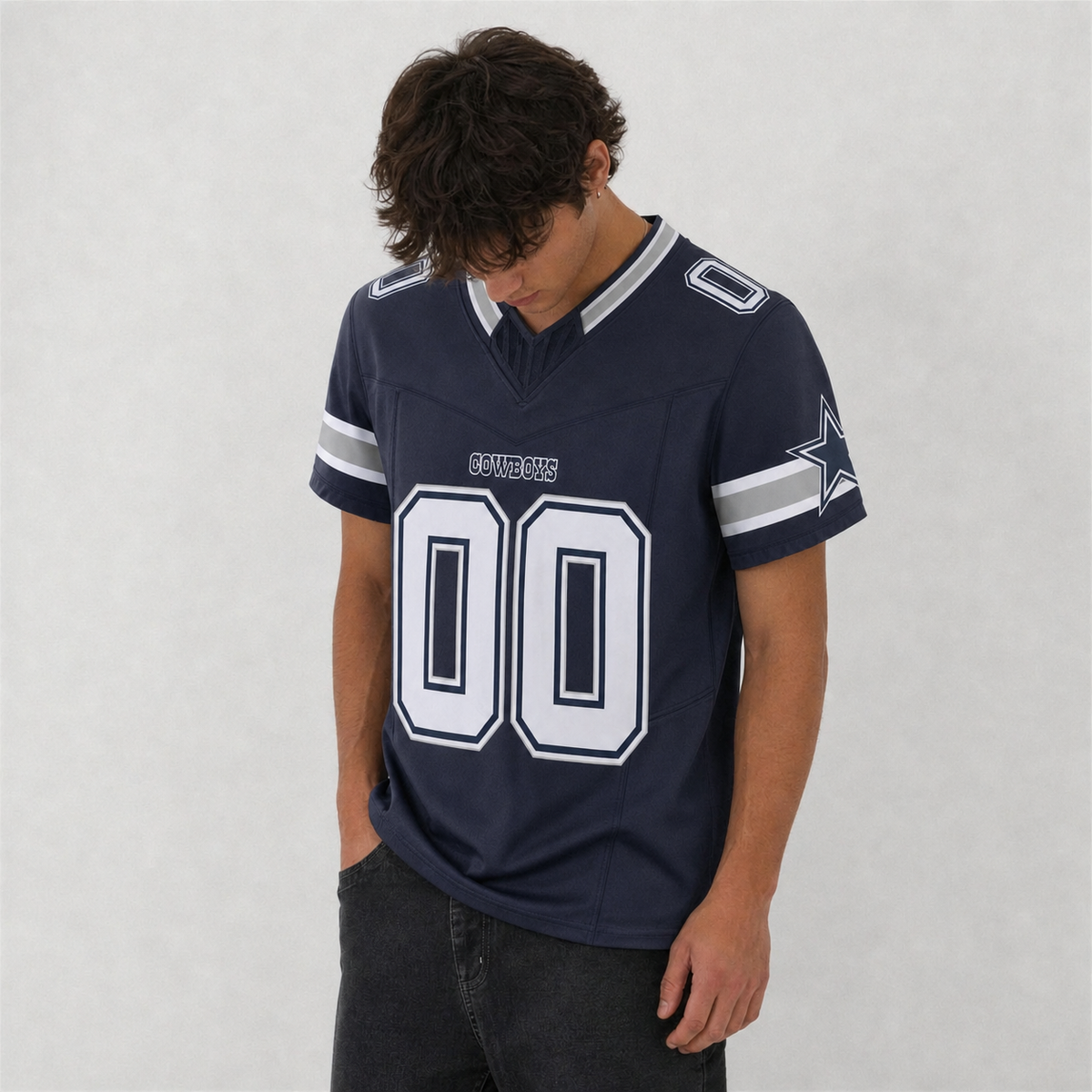 DAL Navy Football Jersey Number 00 Custom Name and Number