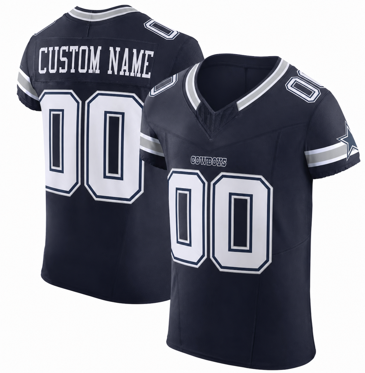 DAL Navy Football Jersey Number 00 Custom Name and Number
