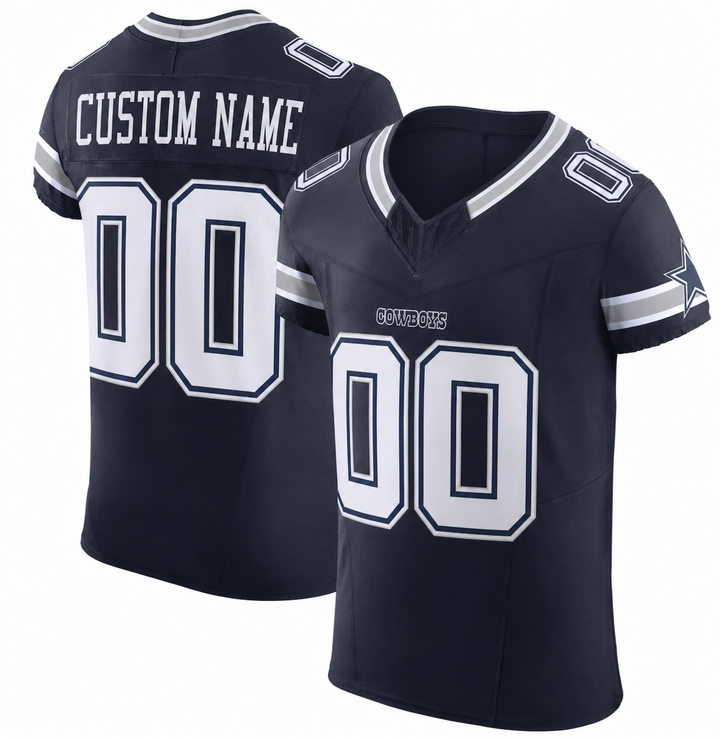 DAL Navy Football Jersey Number 00 Custom Name and Number