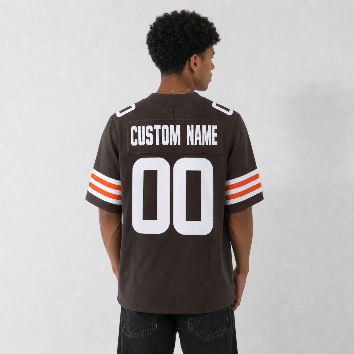 CLE Brown Football Jersey Number 00 Custom Name and Number