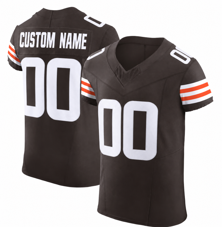 CLE Brown Football Jersey Number 00 Custom Name and Number