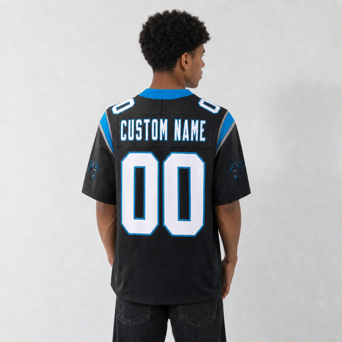 CAR Black Football Jersey Number 00 Custom Name and Number