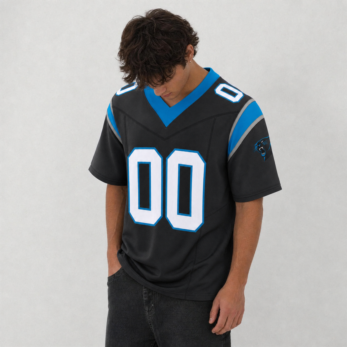CAR Black Football Jersey Number 00 Custom Name and Number