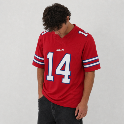 BUF Red Football Jersey Number 14 Custom Name and Number