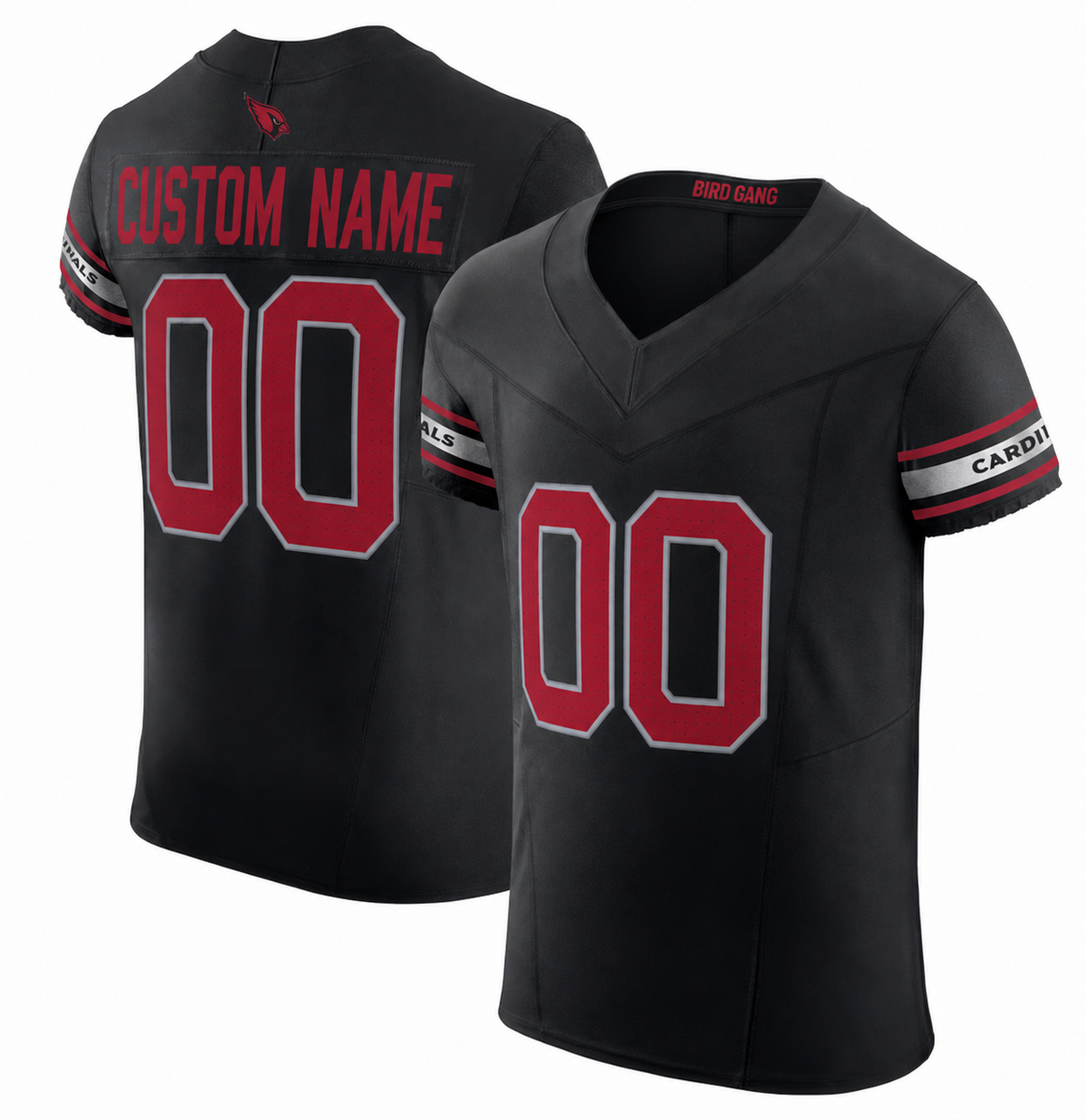 ARI Black Football Jersey Number 00 Custom Name and Number
