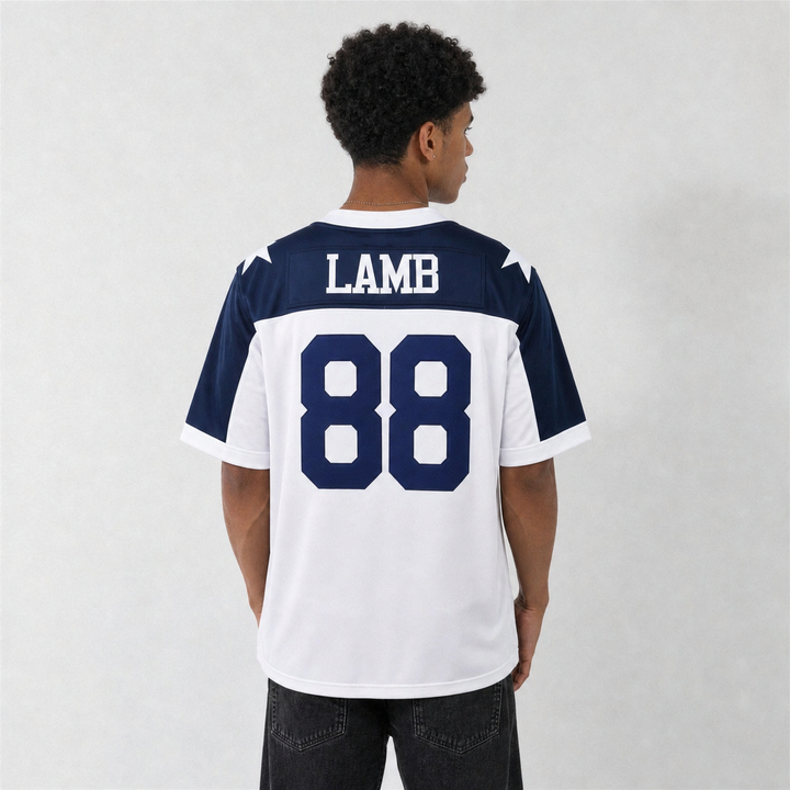 DAL White Football Jersey Lamb Number 88 Custom Name and Number
