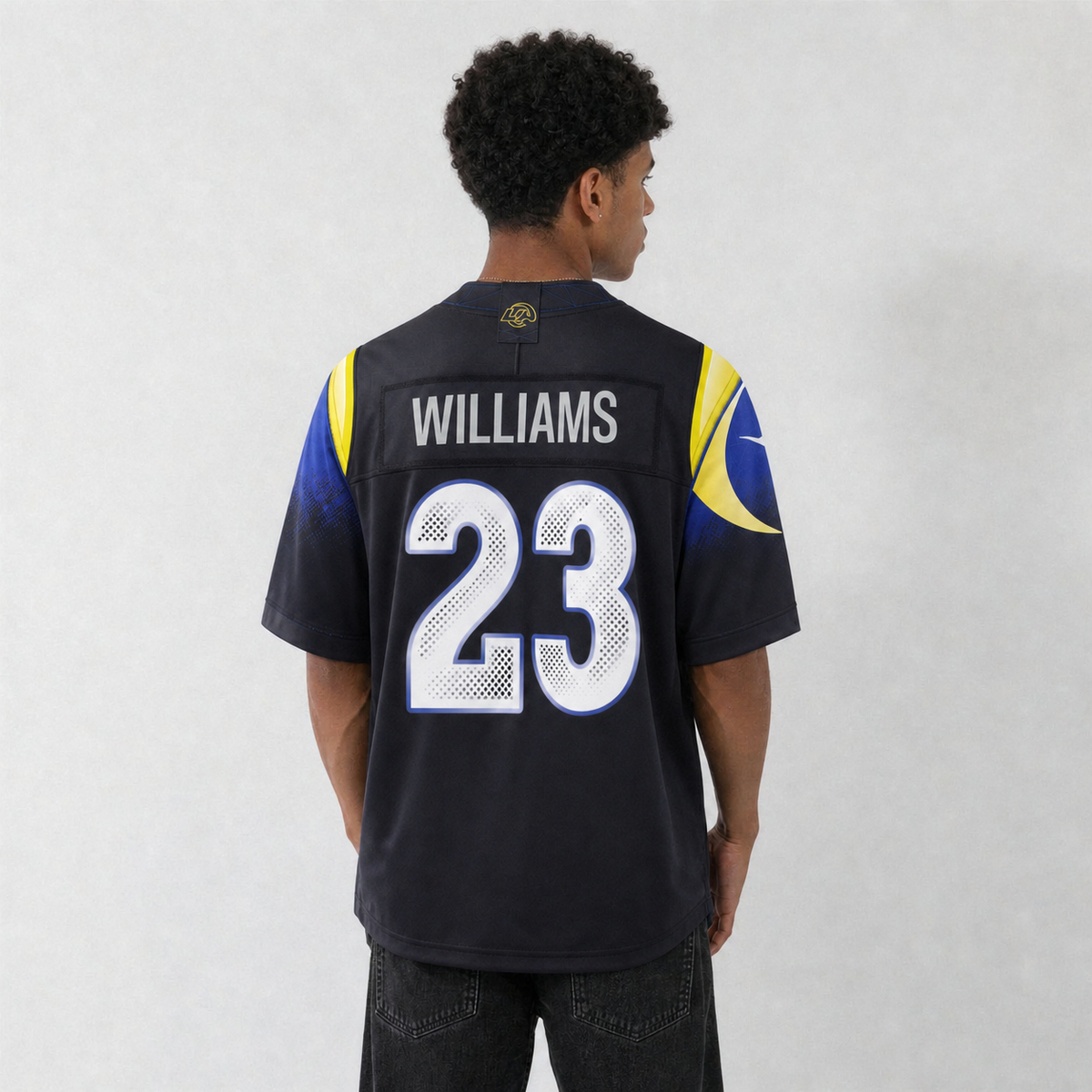 LAR Black Football Jersey Williams Number 23