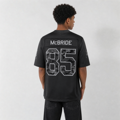 ARI Black Football Jersey McBride Number 85 Salute Style Custom Name and Number