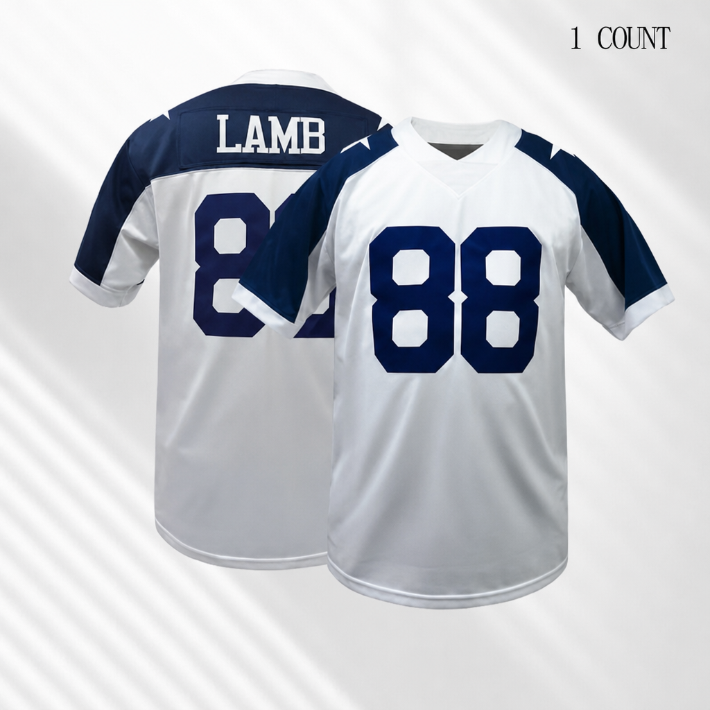 DAL White Football Jersey Lamb Number 88 Custom Name and Number