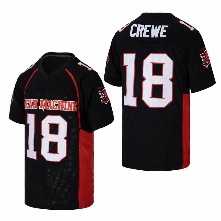 Custom Crewe Black Football Jersey Number 18 Personalized Name and Number