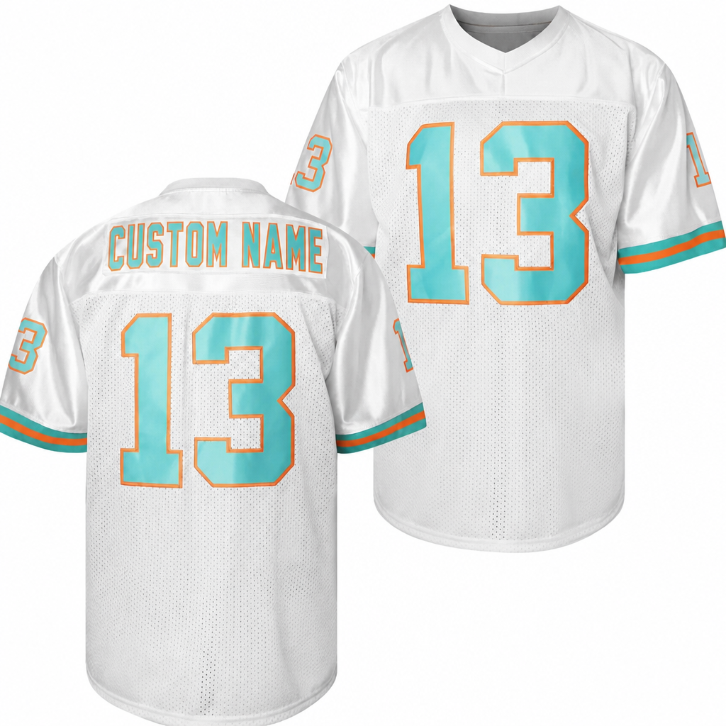 Dan Marino White Football Jersey – Custom Name and Number